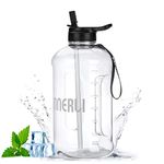 VENNERLI Water Bottle with Straw 2.2L Water Jug Tough Leak Proof BPA Free Reusable Durable Half Gallon Gym Bottle Portable for Outdoor Sports Fitness School