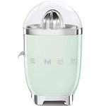 Smeg CJF01PGUK Retro 50's Style Citrus Juicer with Lid, Stainless Steel Reamer and Strainer, Anti-Drip Spout, Pastel Green