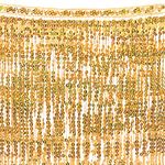 7 Yards/Lot 12Inch Encryption Sequins Lace Fringe Trim 30cm Bling Sewing Fringe Trim Metallic Sequin Trim Fringe Trim Embellishment for DIY Dance Stage Costume Clothing Dress Decor, Gold