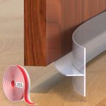 T Shaped Draft Excluder Door Seal Strip 480 Inch/12.2m Insulation Tape Draught Stopper Clear Silicone Self Adhesive Inserts Door Sweep Edge Wind Heat Cold Blocker Soundproof