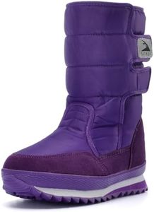 DADAWEN Women's Waterproof Frosty Snow Boot Purple US Size 10