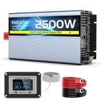 2500W Pure Sine Wave Inverter 12V DC to 120V AC Converter with Dual 5V/3.4A USB, 4AC Outlets, Remote Controller with LCD Screen Display, (Peak) 5000W Solar Inverter for Truck, Home, Vehicles, RV
