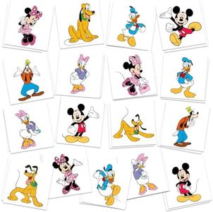 Mouse Birthday Party Supplies, 34Pcs Temporary Tattoos Party Favors, Removable Tattoo Stickers for Goody Bag Treat Bag Stuff for Mickey Birthday Party Decoration