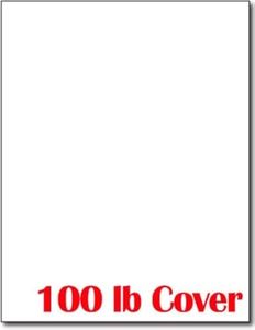 White 8" x 10" Cardstock - Blank Ultra Thick Paper - Heavy Weight 14pt 100lb Cover Card Stock for Inkjet & Laser Printer (100 Sheets)