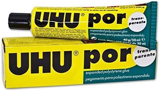 UHU Por Adhesive - Depron Styrofoam Expanded Polystyrene - 40g/50ml - Pack of 4