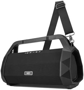 NSY Audio 120W Outdoor Boombox, Portable Waterproof Bluetooth Speaker with TWS, Punchy Bass, Built-in Strap & Handle, 30H Playtime for Parties, Beach, Gym, Patio