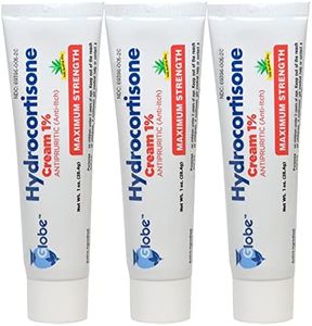 (3 Pack) Globe Hydrocortisone Maximum Strength Cream 1% w/Aloe, Anti-Itch Cream for Redness, Swelling, Itching, Rash, Bug/Mosquito Bites, Eczema, Hemorrhoids & More