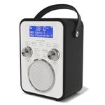 DAB+ DAB FM Digital Radio, Fully Portable, Wireless Bluetooth 5.0, Dual Alarms, Mains & Battery powered 12 hour playtime, Powerful 30 Watts (AZATOM Blackfriars 2 Black)