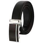 Labnoft Men's PU Leather Auto Lock Belt (Black)