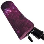 Case/Cover [Heat Resistant] for Curling Irons, Flat Irons or Straighteners, and Styling Irons, Silicone Coated Lining and Quilted Cotton Pouch for Travel, Gym, or Home [Nebula]