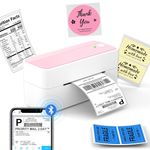 Itari Shipping label printer, Wireless Bluetooth Label Printer, Postage Address label printer 4x6, Compatible with Etsy, Shopify, Ebay, UPS, DHL Pink