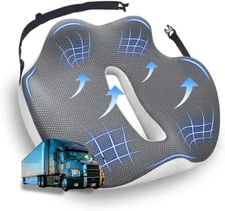 japiroc X-Large Seat Cushion for Truck Driver, Upgraded Cushion for Back Support and Pain Relief, Memory Foam with Non-Slip Washable Cover, Relieves Long-Term Truck Sitting and Pain