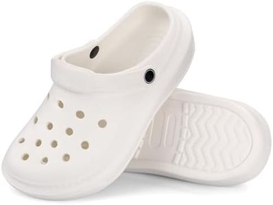 VONMAY Womens Mens Clogs Breathable Summer Beach Sandals Adjustable Slide Garden Shoes Slippers Nonslip, White