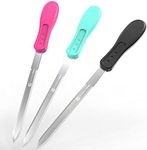 Uncommon Desks Office Letter Opener - Stainless Steel Knife-Edge Blade, Ergonomic Grip Handle (Mixed Colors, 3 Pieces)