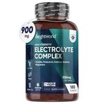 Electrolyte Tablets - 6 Months Supply - 180 Vegan Tablets with Sodium, Magnesium, Chloride, Calcium, & Potassium for Fasting - Keto Electrolyte Powder Alternative - for Energy & Electrolyte Balance