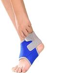 1 Pair Girls Boys Ankle Support Brace Compression Neoprene Ankle Strap Foot Wrap Protector for Strains Sprains Arthritis Ankle Pain Relief Sports,Exercises,Rugby, Football, Skiing, Cycling, Running