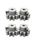 INVENTO 4pcs 3D Printed Plastic Spur Gear 10 Teeth, 30mm dia, 10mm Width, 6mm hole for DIY Projects