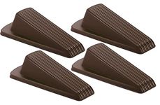 Demero Door Wedges Rubber Door Wedges Heavy Duty Door Stopper for Multi Floor Ideal for Homes ,Offices ,Workshops (Brown, Pack of 4)