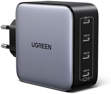 UGREEN Nexode 100W USB C Ladegerät mit 4X USB-C Ports GaN Netzteil Mehrfach PD Charger unterstützt PPS 45W kompatibel mit MacBook, HP Laptop, iPad Air, iPhone 17, Galaxy S24
