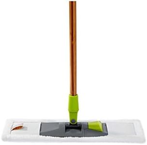 Full Circle Mighty Mop, 2-in-1 Wet/Dry Microfiber Floor Mop 360° Swivel for Corners, Machine Washable & Replaceable Mop Head to Reduce Waste, Essential Household Cleaning Tool, Green, 28851