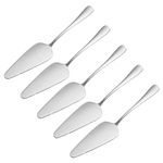 ANCLLO Set of 5 stainless steel Cake Servers Cake Servers Polished Stainless Steel Pizza Server Serrated Cake Server Made of Stainless Steel for Kitchen, Daily Parties, Weddings Restaurants