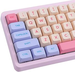 Hyekit PBT Keycaps 132 Keys Marshmallow Keycaps Dye-Sublimation Cute Keycaps XDA Profile Custom Keycaps for Cherry Gateron MX Switches Mechanical Keyboards