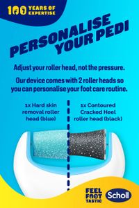 Scholl Velvet Smooth Electric Foot File – Hard Skin & Callus Remover with Cracked Heel Roller