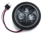 Kuryakyn 2462 Motorcycle Lighting Accessory: 5-3/4" Orbit Vision LED Headlight for Harley-Davidson, Indian, Victory Motorcycles, Black