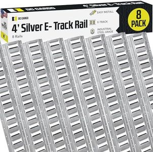 DC Cargo Mall Eight 4-ft E Track Rails - Galvanized Steel Horizontal E-Track for Securing and Organizing Cargo - Universal Tie-Down System for Trailers, Vans, Pickups, Trucks - 2,000 Lb. WLL