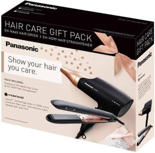 Panasonic Nanoe Hair dryer EH-NA65CN765 & Nanoe Hair Straightener EH-HS99-K765 Value Pack (EH-Haircare Pack)