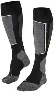 FALKE Women's SK6 Pro Ski Socks, Black-Mix, 6.5-7.5