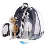 Front Expandable Cat Backpack Carrier, Fit up to 10kg, Space Capsule Bubble Window Pet Carrier Backpack for Cat and Small Puppy