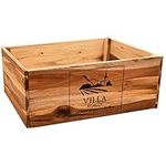 Large Wooden Wine Crate, Holds a Dozen Wine Bottles for Storage and Display