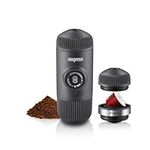 WACACO Nanopresso Portable Espresso Maker Bundled with NS Adapter, Compatible With Ground Coffee&NS Capsule, Travel Coffee Maker, 18 Bar Pressure, Manually Operated, Perfect for Camping and Adventure