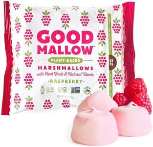 GoodMallow Vegan Marshmallows - Large Kosher Halal Gluten Free Dairy Free Healthy- Natural Gelatin Free Marshmallows for Hot Chocolate, Smores, Baking - Nothing Artificial (Pink Raspberry)