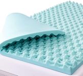 DMI Foam Mattress Topper, Egg Crate Foam Pad, Mattress Pad and Bed Topper for Support, Air Circulation, Pressure Relief and Weight Distribution, Twin Size Mattress, 33 x 72 x 2,Blue