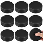 Mototo Foam Hockey Pucks, Ice Hockey Pucks for Practicing and Classic Training Indoor Floor Game Outdoor Sports Hockey Supplies for Kids Adults (8, Black)