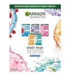 Garnier Sheet Mask Discovery Collection, Face & Eye Sheet Masks for Dehydrated, Dull and Tired Skin, With Hyaluronic Acid and Glycerine, Skin Active, Pack of 5