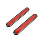 SARTE 3R Car Reflective Sticker Stick-On Red Warning Safety Reflector Strips For All Cars & Bike (Red-Set of 1)