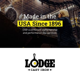 Lodge Cast Iron Skillet 26cm – Pre-Seasoned Frying Pan, Oven & Grill Safe