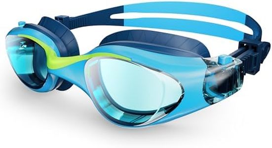 HIGAHY Kids Swimming Goggles - Adjustable Anti Fog Swimming Goggles Kids 6-14 years, UV Resist Junior Swim Goggles, Wide Clear Vision and Anti-Leak for Boys Girls