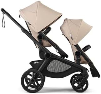 Bugaboo Kangaroo All-Terrain Single-to-Double Tandem Stroller for Infant and Toddler and Kangaroo Sibling Seat for Second Child, One-Hand Operation, Large Bassinet, XL Underseat Storage (Desert Taupe)