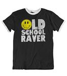 buzz shirts Old School Raver - 80s 90s Acid House Raving DJ Retro Dance Organic Cotton T-Shirt