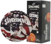 Spalding Flight Stras & Strips Size 7 Basketball Official Premium Quality Outdoor Match Basketball Ball Full Size Premium Basketball Without Air Pump