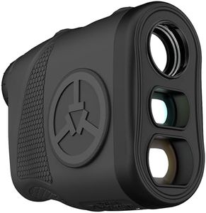 TecTecTec KLYR Golf Rangefinder with Slope, Belt Clip, Magnetic Holder. Laser Range Finder with Ultra Clear Optics, High End case, Golf Ball Marker with Magnet. (Black)