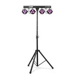 MAX PartyBar4 LED DJ Par Bar Light with Stand and Remote Control - RGBW Disco Party Effect DMX Stage Lighting System