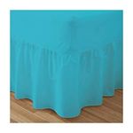 Fitted Valance Sheets Double Size Bed Sheets Dyed 9.5 '' deep Plain Poly Cotton Bedding 11'' Frilly Drop, Teal