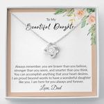 rakva 925 Sterling Silver Gift Daughter Birthday Necklace, Gift For Daughter From Dad, Daughter Father Necklace