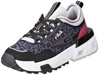 FILA Women's UPGR8 A wmn Sneaker, Black-Leopard, 3 UK