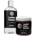 Scratch Doctor Leather Cleaner & Colour Restorer Kit for Sofas Car Seats Bags Shoes Jackets (Medium Brown, 250ml)